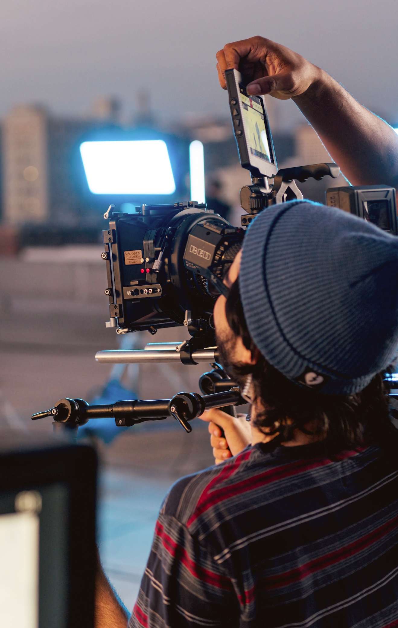 Video shoot with a RED camera.